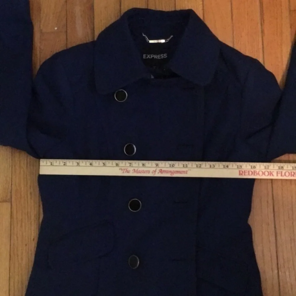 Express‎ cobalt blue double breasted pea coat